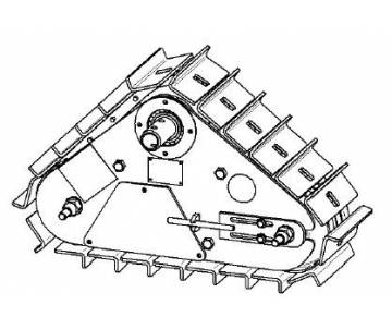 Cingoli con nastri in acciaio - DX 700 per motocoltivatore 10/14 cv 