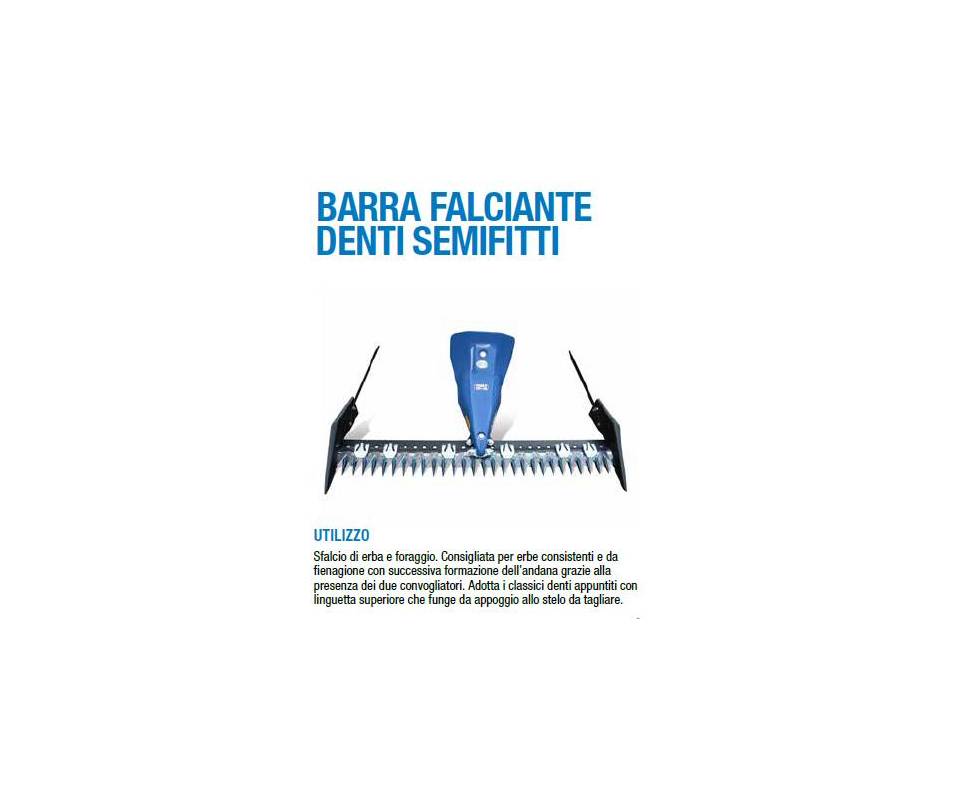 Barra falciante mt 1,45 Semifitta -Motocoltivatori BCS/Ferrari