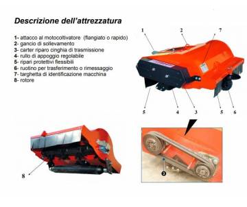 Trinciasarmenti a rullo L 50 cm - 16 coltelli 