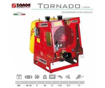 Compressore d'aria per trattore Zanon Tornado T-2800 - Pressione 14 bar - 2800 lt/min - 30 cv