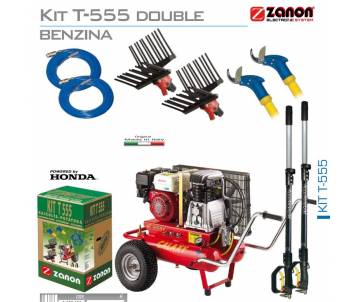 Kit motocompressore a benzina 500 litri/min - Motore Honda per raccolta e potatura Motocompressori