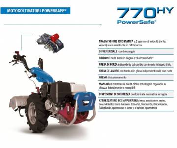 Motocoltivatore BCS 770 HY HONDA GX390 11,7 HP avv. elettrica (senza batteria) BCS