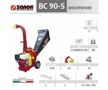 Biotrituratore professionale zanon - BC 90S Honda GX 390 13 HP