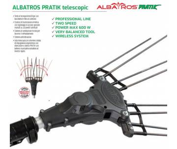 Abbacchiatore telecospico Albatros Pratik - Asta di prolunga 120/200 cm + 2 batterie Abbacchiatori