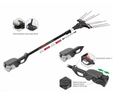 Abbacchiatore telecospico Albatros Pratik - Asta di prolunga 120/200 cm + 2 batterie Abbacchiatori