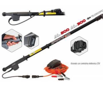 Abbacchiatore elettrico a batteria professionale Karbonium Evo - 33 Volt con asta in fibra di carbonio 170/250 cm Abbacchiatori