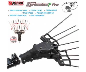 Abbacchiatore a batteria Zanon - Karbonium-F Pro con asta di prolunga 210-340 cm Abbacchiatori