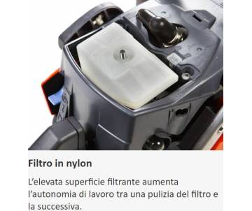 Filtro in nylon

L’elevata superficie filtrante aumenta l’autonomia di lavoro tra una pulizia del filtro e la successiva.