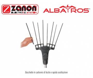 Abbacchiatore Zanon Albatros AL 200 con batteria drive 1504 e zaino gold- EX NOLEGGIO Abbacchiatori