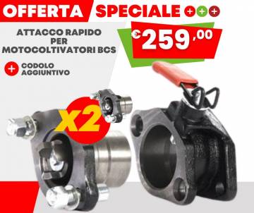 KIT Attacco rapido per Motocoltivatori BCS + Codolo