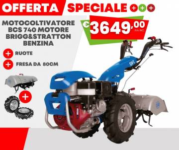 Motocoltivatore BCS 740 Briggs&Stratton serie XR2100 da 11,5 HP BCS