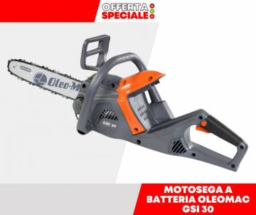 Motosega a batteria Oleo-mac GSi 30 con Batteria 5.0 Ah e carica batteria