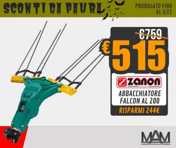 Abbacchiatore elettrico Zanon - Falcon 12 volt con asta telescopica 170/250 cm Abbacchiatori