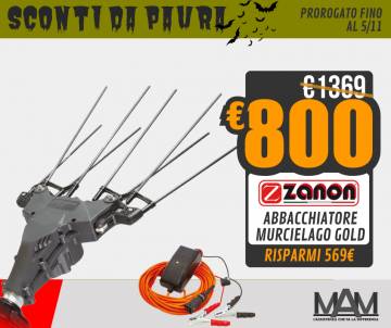 Abbacchiatore elettrico Zanon - Murcielago-FR GOLD LINE con asta telescopica 170/250 cm