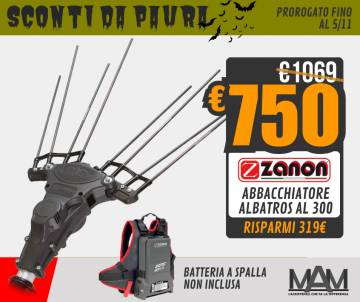 Abbacchiatore a batteria Zanon Albatros 33 volt - asta telescopica 210/340 cm Abbacchiatori